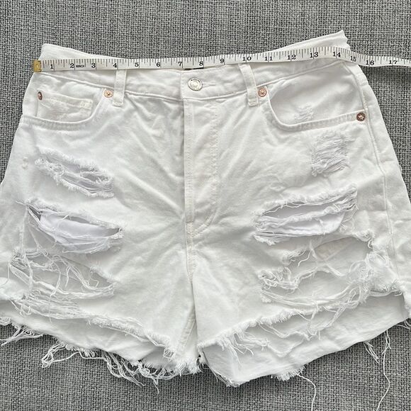 Free People Maggie Midrise Jean Shorts White Size 27 - Picture 4 of 9